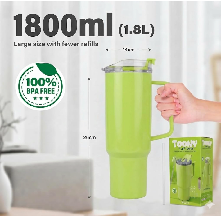 Caribbean Tumbler green Colour-1800ml
